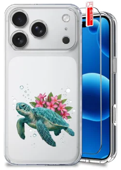 Etui do iPhone 17 Pro / 18 Pro przezroczyste różne wzory wakacyjne ze szkłem