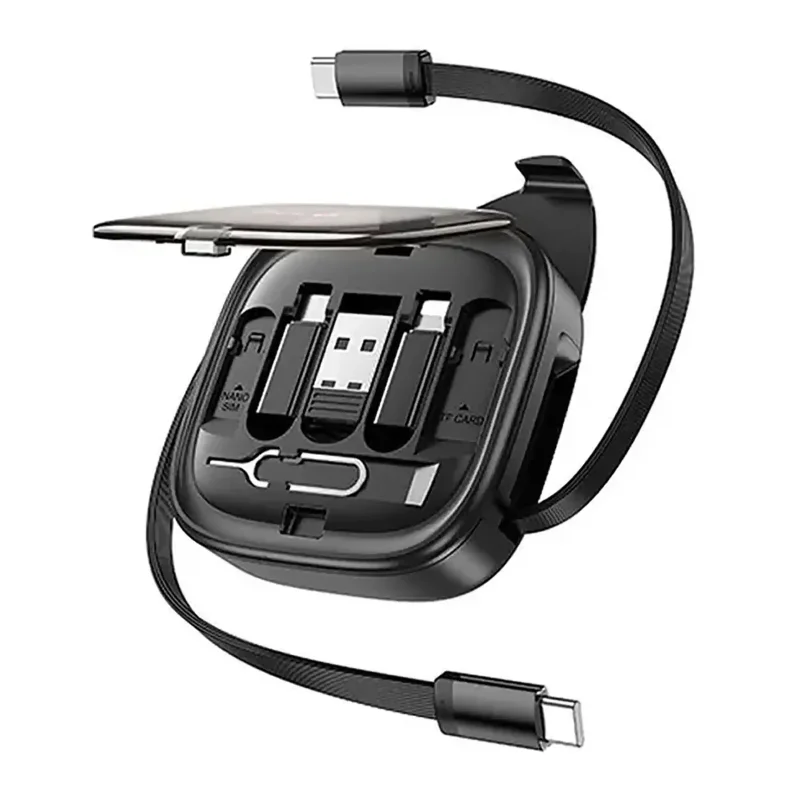 Zwijany kabel Hoco U140 z funkcją podstawki pod telefon