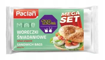 Woreczki śniadaniowe wiązane Paclan 120 sztuk