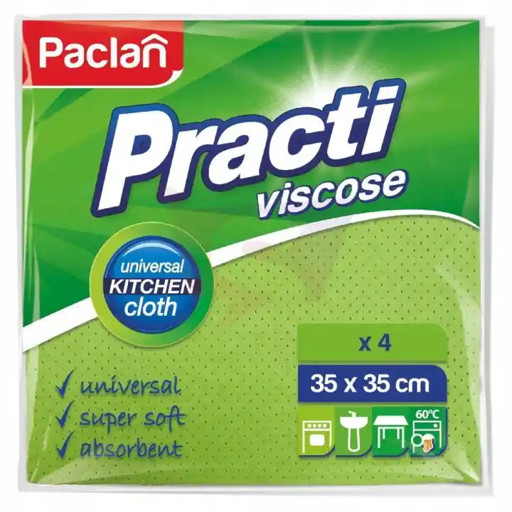 Zielone ściereczki kuchenne z wiskozy 35 × 35 cm opakowanie 4 sztuk