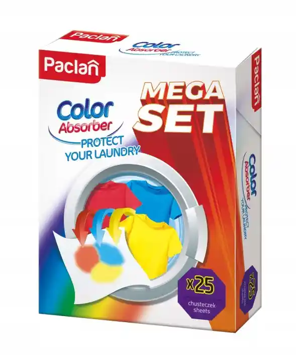 Chusteczki do prania wyłapujące kolor Paclan Color Absorber opakowanie 25 sztuk