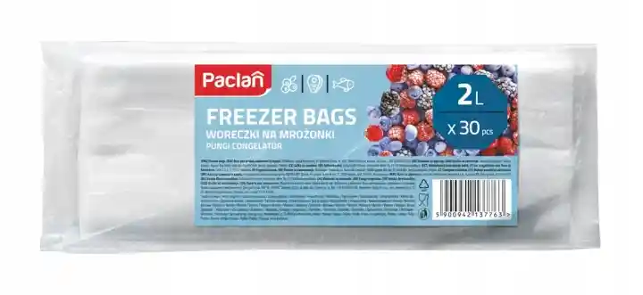 Paclan Freezer Bags woreczki na mrożonki 2 l 30 sztuk opakowanie