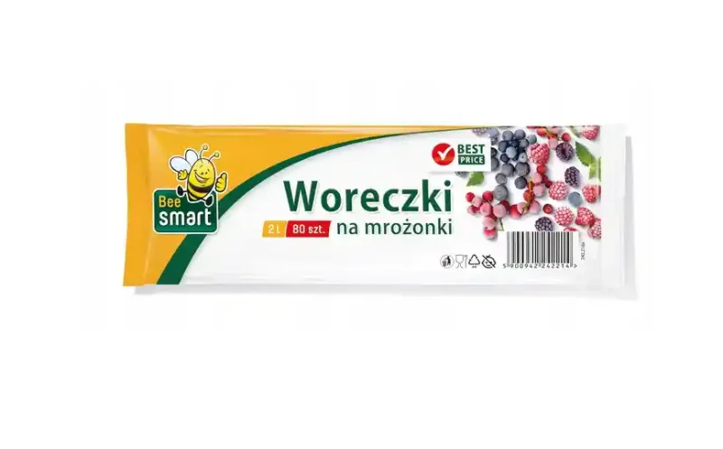 Woreczki na mrożonki Bee Smart 2 l 80 sztuk opakowanie