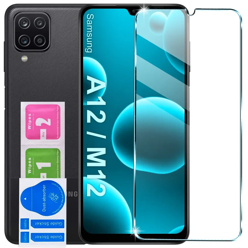 Szkło hartowane 9H do Samsung Galaxy A12 / M12 z zestawem montażowym