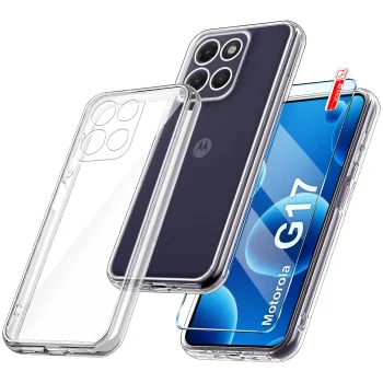Etui do Motorola Moto G17 / G17 Power bezbarwne wzmacniane ze szkłem
