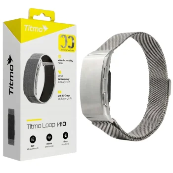 Smartband inteligentny wodoodporny TITMO Loop I-110 srebrny