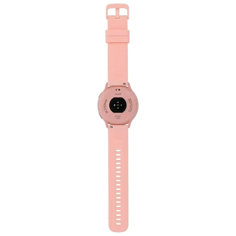 Smartwatch TITMO O-200 różowy widok od spodu z czujnikiem