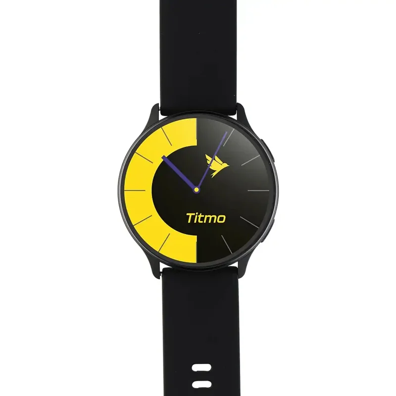 Smartwatch TITMO O-200 czarny widok z przodu na pasku