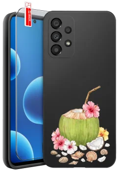 Etui do Samsung Galaxy A52 / A52s 5G różne wzory wakacyjne ze szkłem