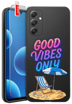 Etui do Samsung Galaxy M15 5G różne wzory wakacyjne ze szkłem