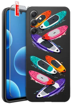 Etui do Samsung Galaxy A16 5G różne wzory wakacyjne ze szkłem