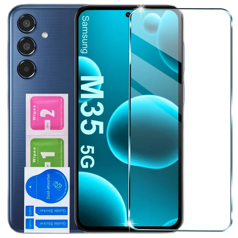 Szkło hartowane 9H do Samsung Galaxy M35 5G: zestaw ochronny z akcesoriami montażowymi