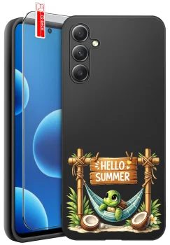 Etui do Samsung Galaxy M55 5G różne wzory wakacyjne ze szkłem