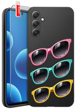 Etui do Samsung Galaxy A35 5G różne wzory wakacyjne ze szkłem