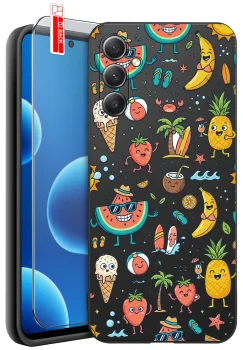 Etui do Samsung Galaxy A55 5G różne wzory wakacyjne ze szkłem