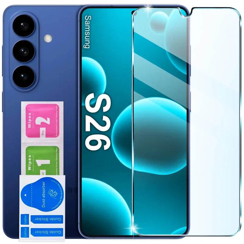 Szkło hartowane 9H do Samsung Galaxy S26: zestaw ochronny z akcesoriami montażowymi