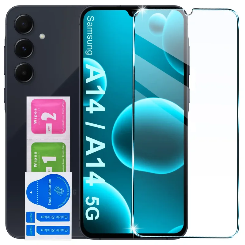 Szkło hartowane 9H do Samsung Galaxy A14 5G: zestaw ochronny z akcesoriami montażowymi