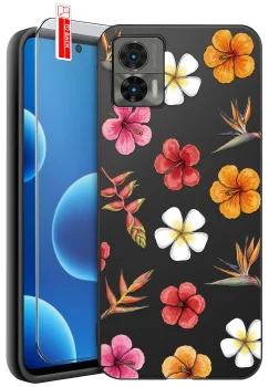 Etui do Motorola Edge 30 Neo różne wzory wakacyjne ze szkłem