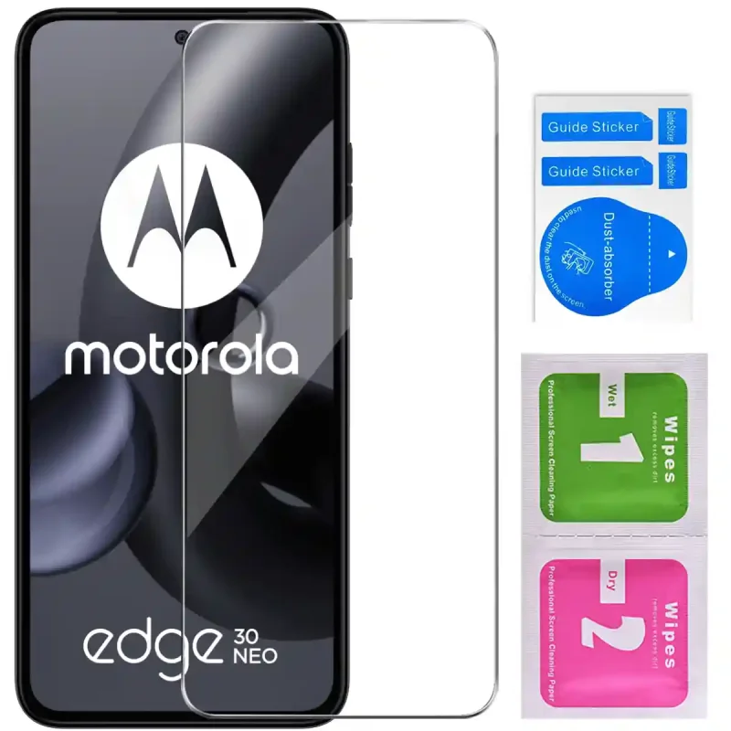 Szkło hartowane 9H do Motorola Edge 30 Neo: zestaw ochronny z akcesoriami montażowymi
