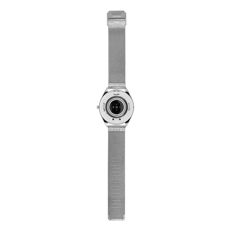 Smartwatch Titmo O-170 srebrny – widok od spodu z czujnikami pomiaru zdrowia