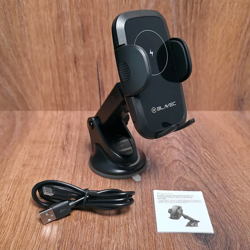 Uchwyt na telefon Blavec BHC 03 z kablem USB-A USB-C i instrukcją