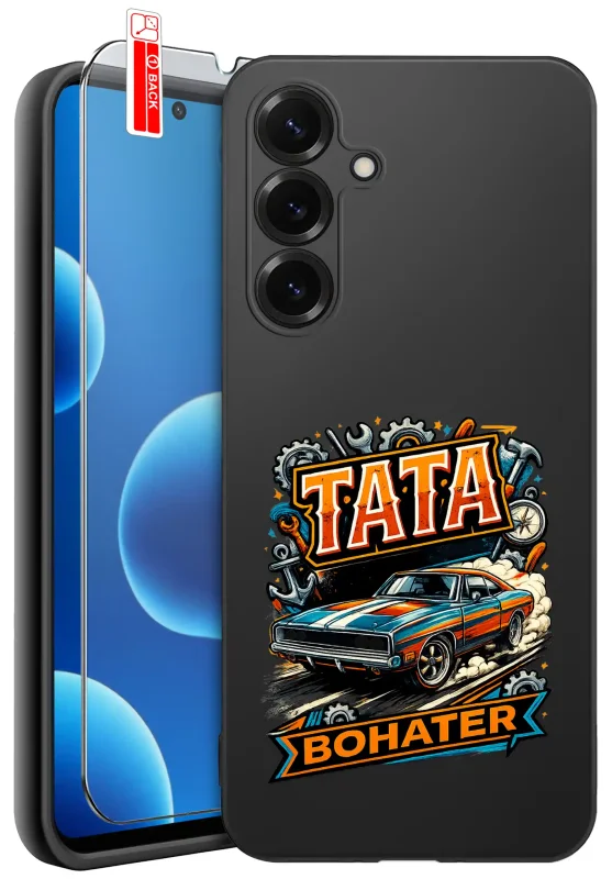 Etui dla Taty do Samsung Galaxy S26 z nadrukiem Tata Bohater, klasycznym samochodem i szkłem hartowanym 9H