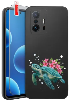 Etui do Xiaomi 11T / 11T Pro różne wzory wakacyjne ze szkłem