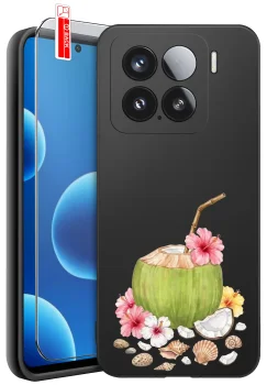 Etui do Xiaomi 15 różne wzory wakacyjne ze szkłem
