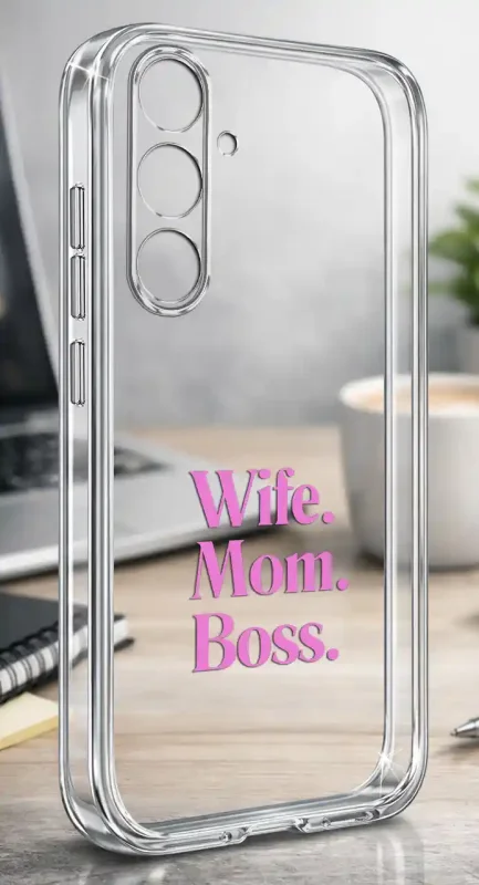 Etui na Dzień Matki do Samsung Galaxy S24, bezbarwny case z kolorowym nadrukiem Super Mama