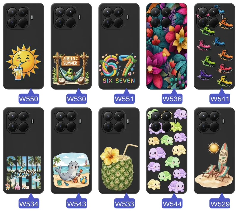 Różne etui wakacyjne do Xiaomi 15T Pro 5G ze słońcem, hamakiem, motywem 67, kwiatami, rolkami i plażowymi grafikami