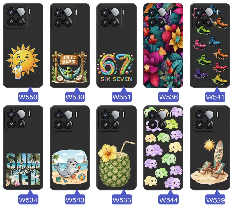 Różne etui wakacyjne do Xiaomi 15 Pro ze słońcem, hamakiem, motywem 67, kwiatami, rolkami i plażowymi grafikami