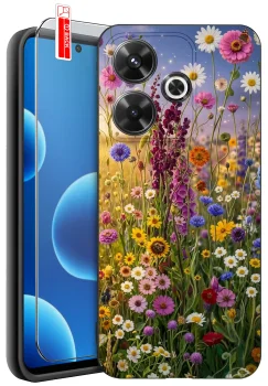 Etui do Xiaomi Redmi 13 4G różne wzory wakacyjne ze szkłem