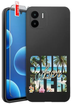 Etui do Xiaomi Redmi A1 / A2 różne wzory wakacyjne ze szkłem