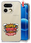 Etui do Realme 16 Pro przezroczyste różne wzory dla Taty ze szkłem