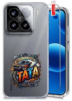 Etui do Xiaomi 15 Pro przezroczyste różne wzory dla Taty ze szkłem