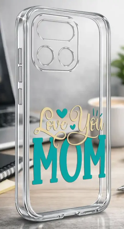 Etui na Dzień Matki do Realme 16 Pro+ Plus 5G, bezbarwny case z kolorowym nadrukiem Love You Mom