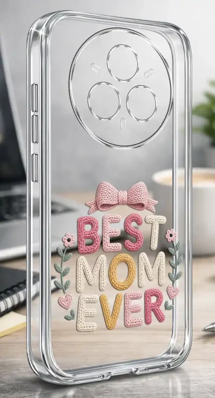 Etui na Dzień Matki do Realme 14 Pro+ Plus 5G, bezbarwny case z kolorowym nadrukiem Best Mom Ever