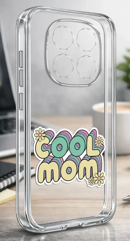 Etui na Dzień Matki do Xiaomi Redmi Note 15 Pro 4G, bezbarwny case z kolorowym nadrukiem Cool Mom