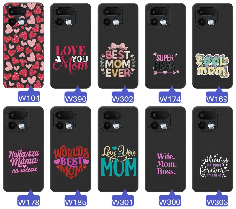 Kolekcja wzorów etui dla Mamy do Realme 16 Pro+ Plus 5G napisy Super Mama, Najlepsza Mama na świecie, best mom ever, cool mom, I love you mom