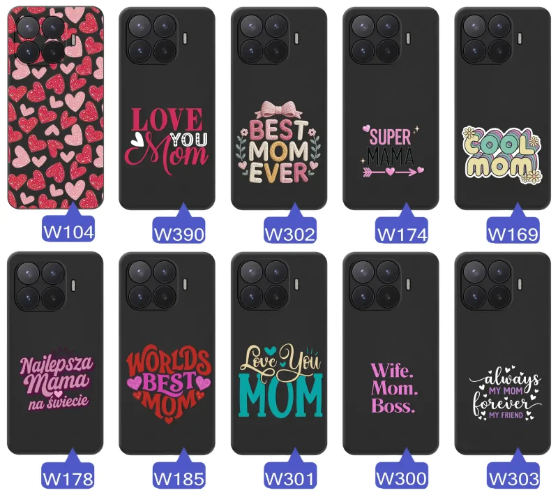 Kolekcja wzorów etui dla Mamy do Xiaomi 17T Pro napisy Super Mama, Najlepsza Mama na świecie, best mom ever, cool mom, I love you mom