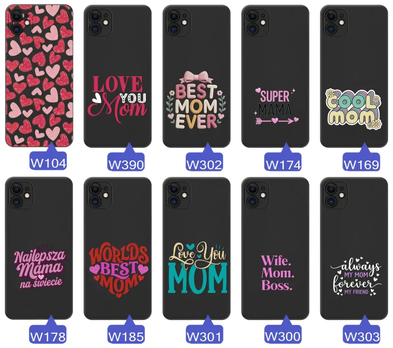 Kolekcja wzorów etui dla Mamy do iPhone 11 napisy Super Mama, Najlepsza Mama na świecie, best mom ever, cool mom, I love you mom