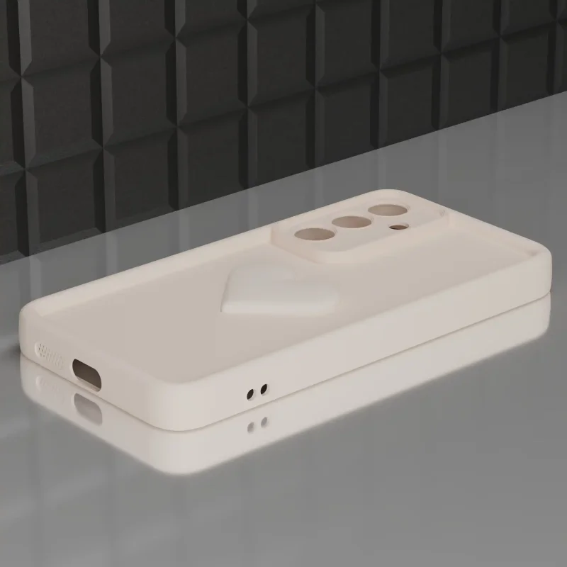 Białe etui ochronne do Samsung Galaxy A57 5G z precyzyjnymi wycięciami na porty i przyciski