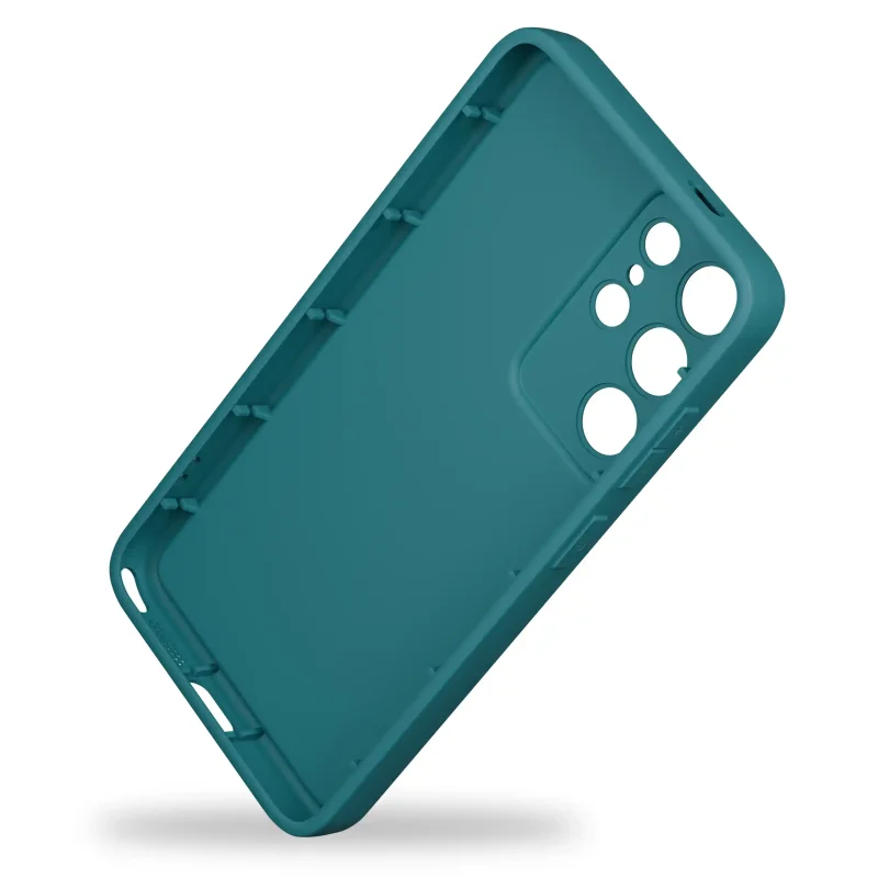 Wnętrze zielonego etui silikonowego do Samsung Galaxy S26 Ultra z elastycznego tworzywa