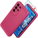 Etui do Samsung Galaxy S26 Ultra różowe wzmacniane silikonowe ze szkłem