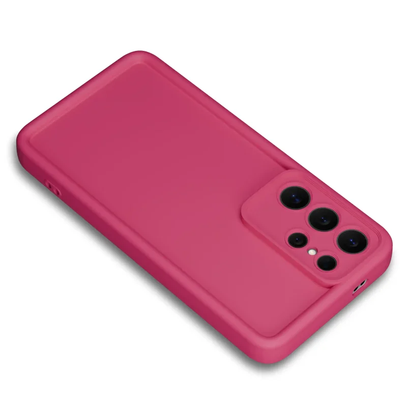 Różowe etui silikonowe do Samsung Galaxy S26 Ultra z osłoną CAMERA PROTECT