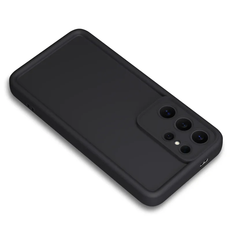 Czarne etui silikonowe do Samsung Galaxy S26 Ultra z osłoną CAMERA PROTECT