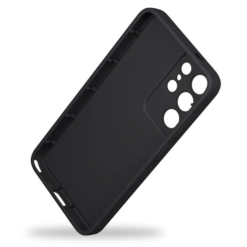 Wnętrze czarnego etui silikonowego do Samsung Galaxy S26 Ultra z elastycznego tworzywa
