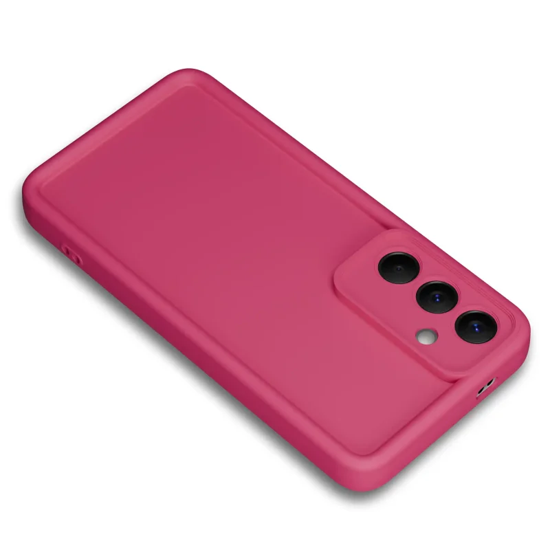 Różowe etui silikonowe do Samsung Galaxy A57 5G z osłoną CAMERA PROTECT