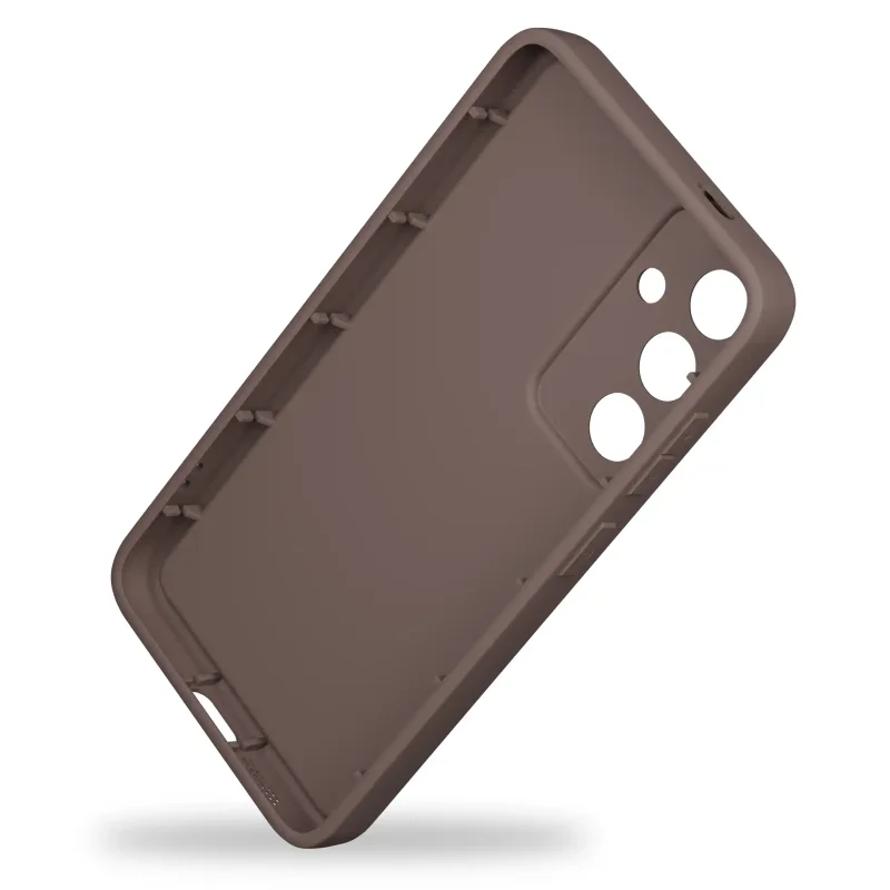 Wnętrze brązowego etui silikonowego do Samsung Galaxy A57 5G z elastycznego tworzywa