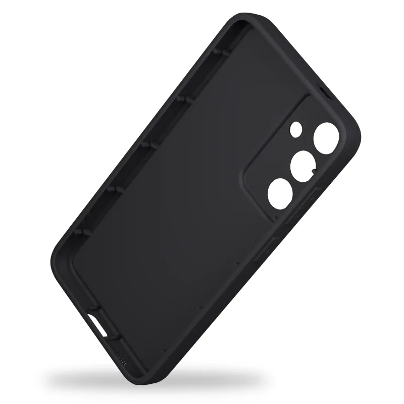 Wnętrze czarne etui silikonowego do Samsung Galaxy S26 z elastycznego tworzywa